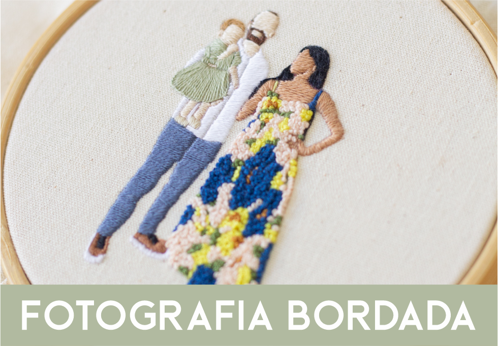 Fotografia de família bordada em bastidor: bônus Fotografia Bordada.